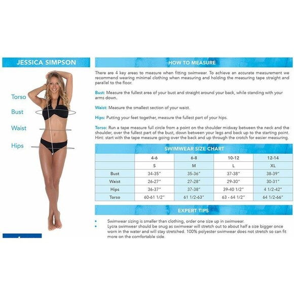 Ruffled Swim Bathing Suit Jessica Simpson Blue Off Shoulder PATCHED UP Cut Out M - Picture 5 of 5